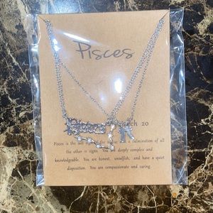 ♓️ Pisces Silver Plated Necklace 3 Layer Brand New Sealed